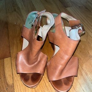Michael kors leather wedges